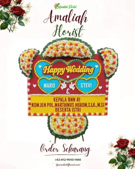 Papan Bunga Pernikahan Hanopan